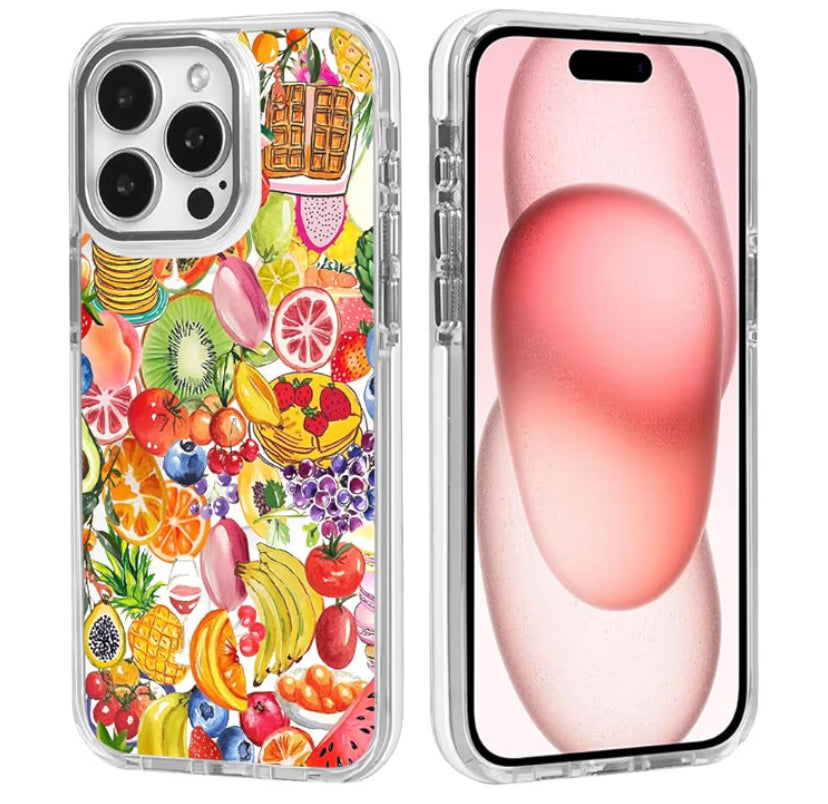 Magnetic Case for iPhone 16 Pro,Collage Fruit Phone Case