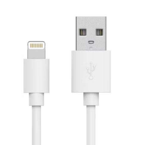 Just Wireless TPU Lightning to USB-A Cable- White