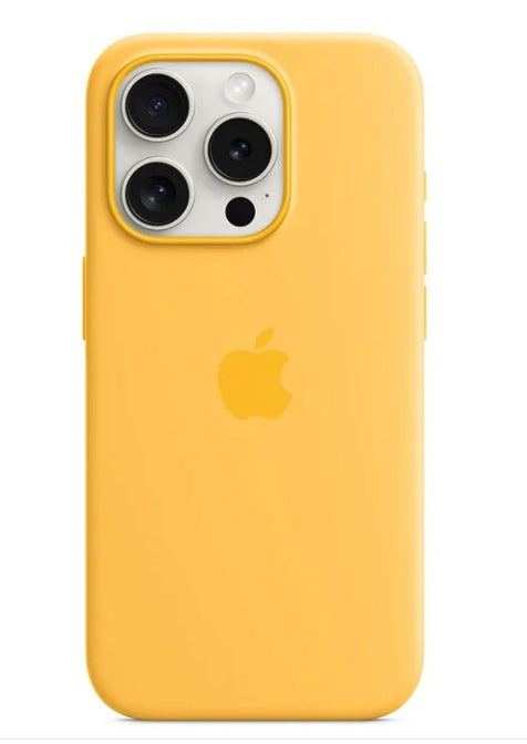 Silicone Case for iphone 15 Pro Silicone Case with Magsafe Phone Protective Back Cover 6.1 Inch - Sunshine