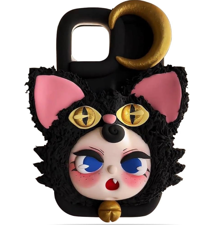 Black Cat Clay Phone Case