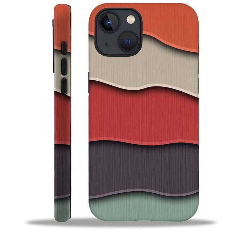 Geometric Five Color Stripes Shockproof