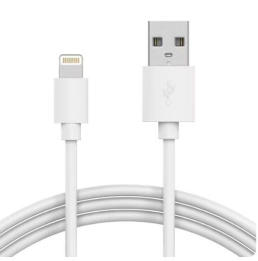 Just Wireless TPU Lightning to USB-A Cable- White