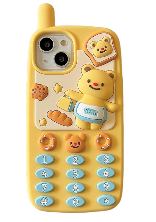 3D Cute Retro Phone Soft Case