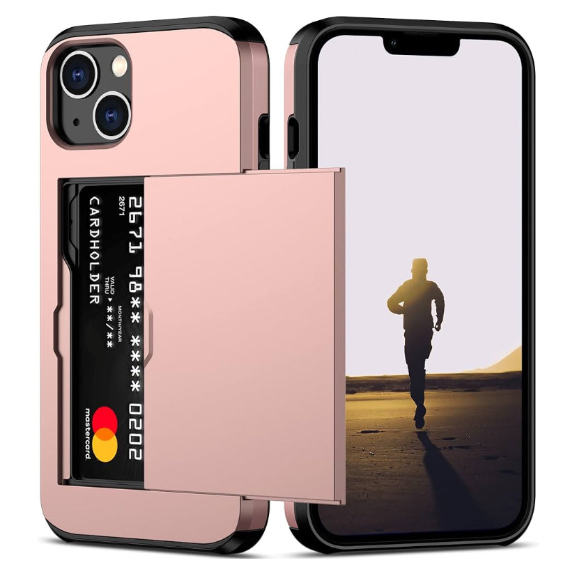 Shockproof Hidden Card Slot Slim Wallet Case for iPhone 13