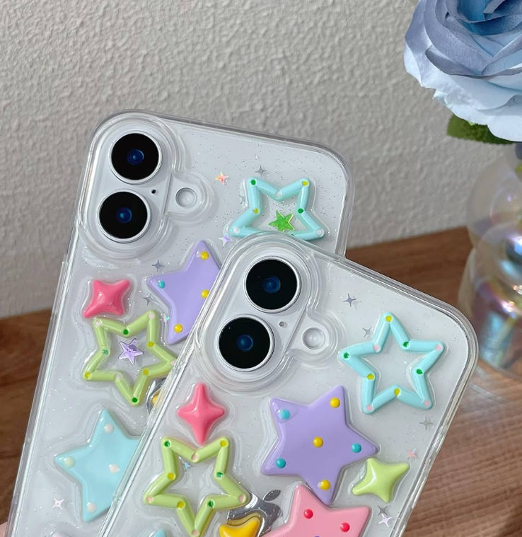 Cartoon 3D Colorful Stars