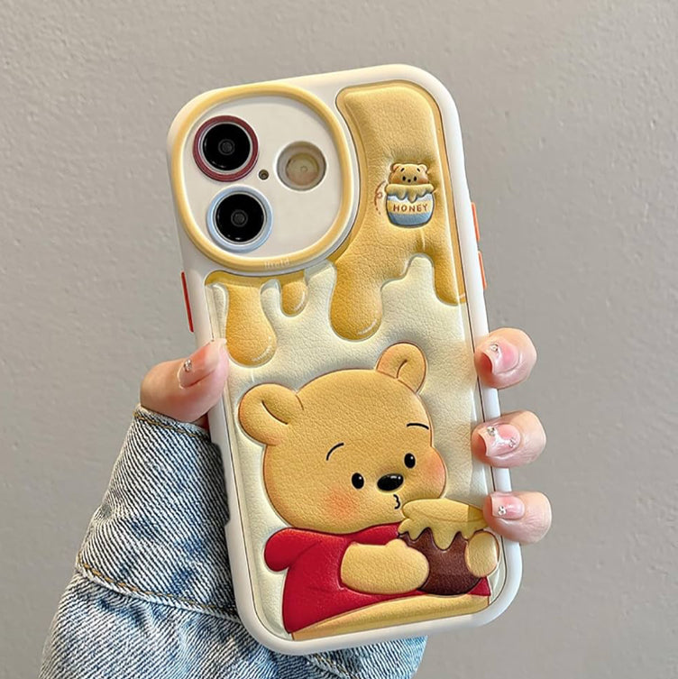 Leather Cute Bear Cartoon case