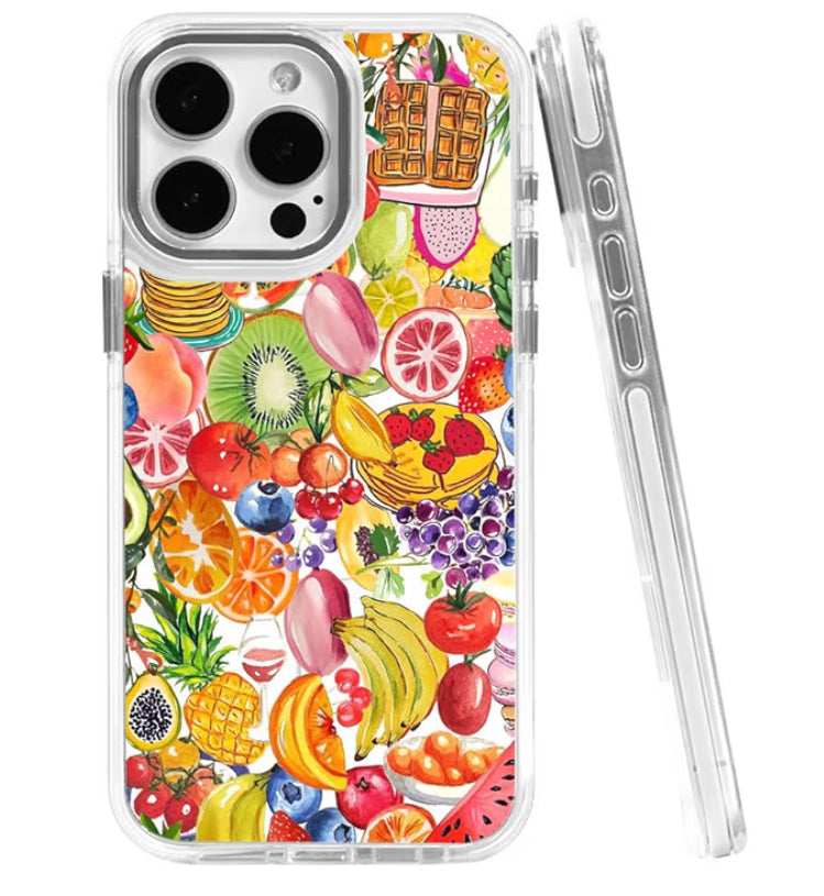 Magnetic Case for iPhone 16 Pro,Collage Fruit Phone Case