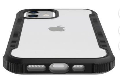 onn. Dual-Layer Phone Case for iPhone 12 / iPhone 12 Pro - Black/Clear