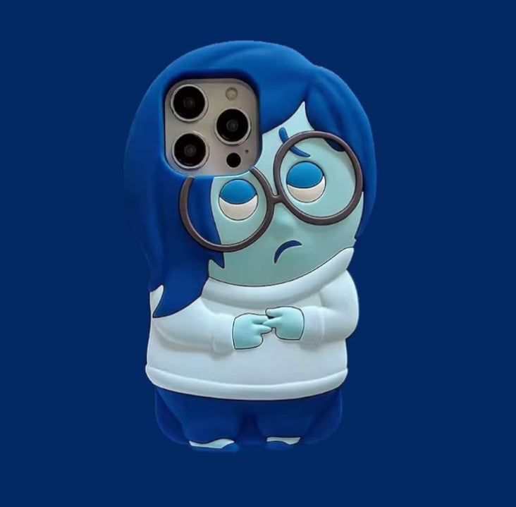 Blue Sadness Inside Out 2 Pixar 3D Cartoon