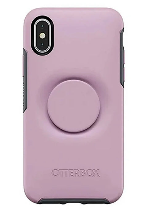 OtterBox Otter + Pop Symmetry Series - Back cover for cell phone - polycarbonate, synthetic rubber - mauveolous - for Apple iPhone X, XS