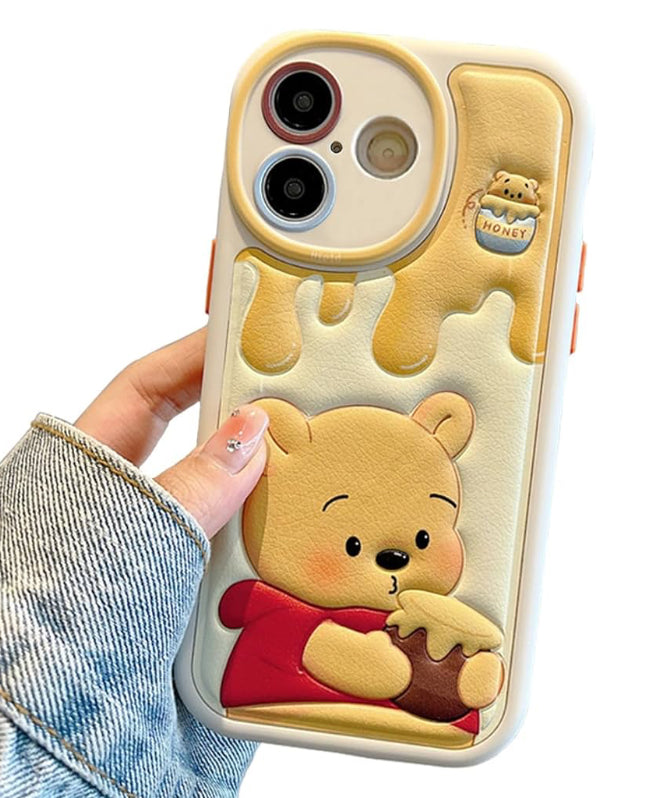 Leather Cute Bear Cartoon case