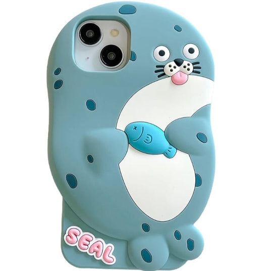 Cute Seal Soft Case for iPhone 13 Pro