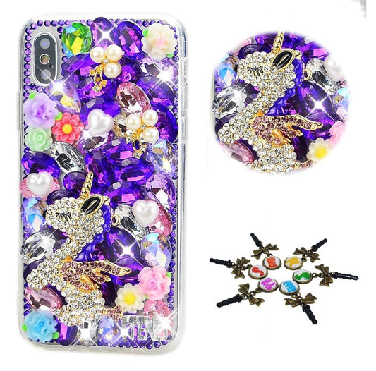 Unicon Flowers Crystal Design Protective Crystal Rhinestone Glitter Cover Case